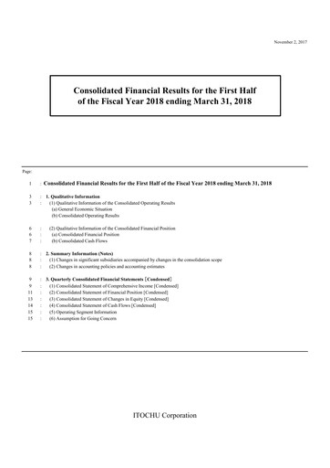 Thumbnail Itōchū Shōji Financial Statement 2017-h1
