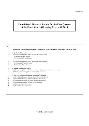 Thumbnail Itōchū Shōji Financial Statement 2017-q1