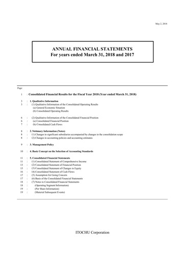 Thumbnail Itōchū Shōji Financial Statement 2017
