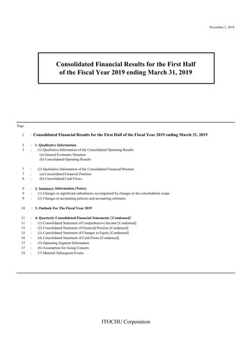 Thumbnail Itōchū Shōji Financial Statement 2018-h1