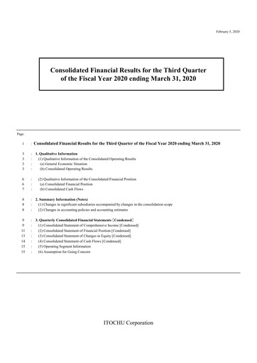 Thumbnail Itōchū Shōji Financial Statement 2019-9m