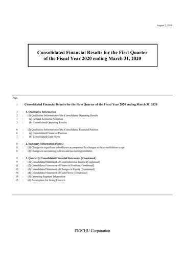 Thumbnail Itōchū Shōji Financial Statement 2019-q1