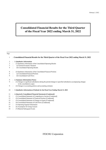 Thumbnail Itōchū Shōji Financial Statement 2021-9m