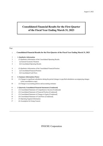 Thumbnail Itōchū Shōji Financial Statement 2022-q1