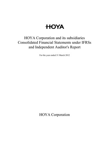 Thumbnail Hoya Financial Statement 2011