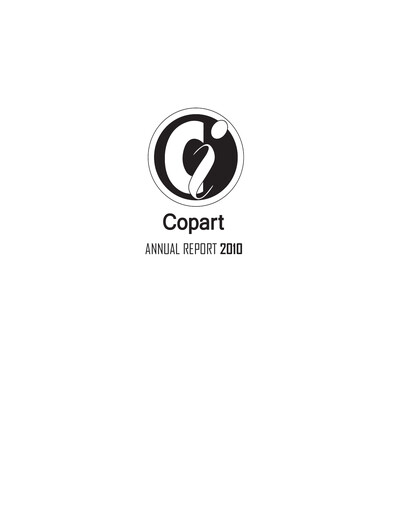 Vorschaubild Copart
 Jahresbericht 2010