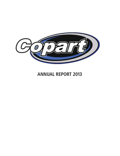 Vorschaubild Copart
 Jahresbericht 2013