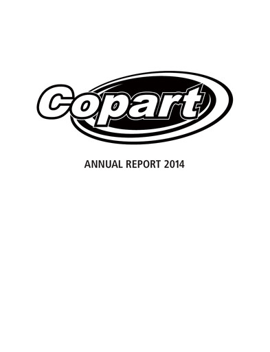 Vorschaubild Copart
 Jahresbericht 2014