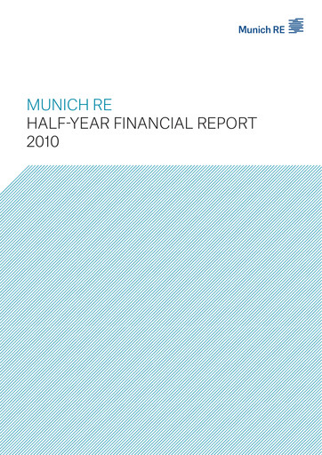 Thumbnail Munich RE (Münchener Rück) Half-year Report 2010-h1