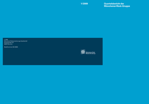 Vorschaubild Munich RE (Münchener Rück) Quartalsbericht 2009-q1