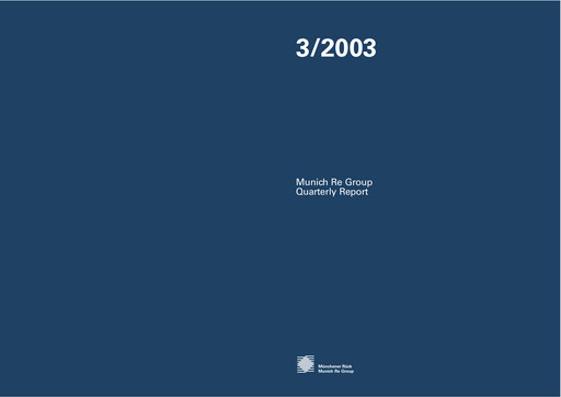 Vorschaubild Munich RE (Münchener Rück) Quartalsbericht 2003-q3