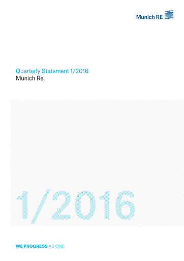 Vorschaubild Munich RE (Münchener Rück) Quartalsbericht 2016-q1
