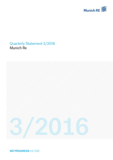 Vorschaubild Munich RE (Münchener Rück) Quartalsbericht 2016-q3