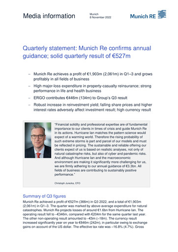 Vorschaubild Munich RE (Münchener Rück) Quartalsbericht 2022-q3