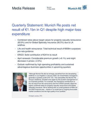 Vorschaubild Munich RE (Münchener Rück) Quartalsbericht 2025-q1