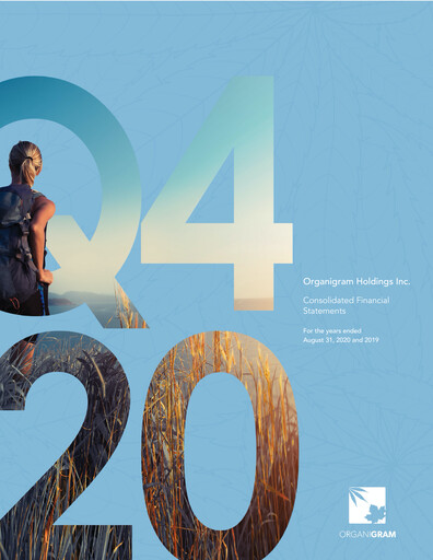 Thumbnail OrganiGram Holdings
 Financial Statement fy2020