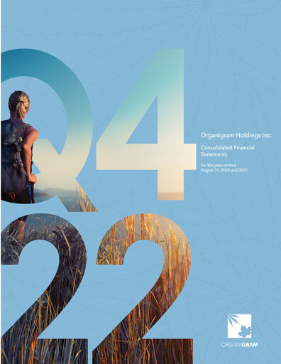 Thumbnail OrganiGram Holdings
 Financial Statement fy2022