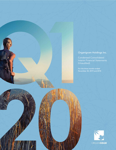Vorschaubild OrganiGram Holdings
 Quartalsbericht 2020-q1