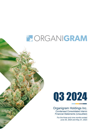 Vorschaubild OrganiGram Holdings
 Quartalsbericht 2024-q3