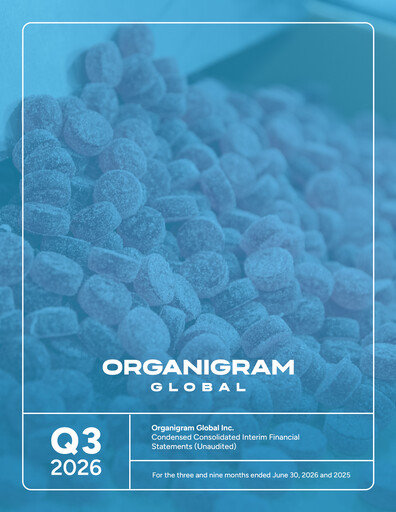 Vorschaubild OrganiGram Holdings
 Quartalsbericht 2026-q3