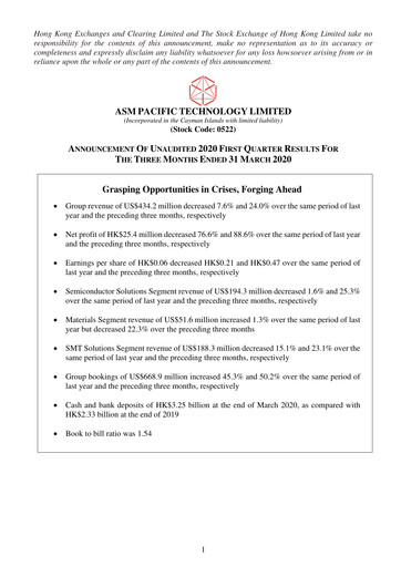 Thumbnail ASMPT
 (ASM Pacific Technology) Quarterly Report 2020-q1