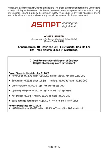 Thumbnail ASMPT
 (ASM Pacific Technology) Quarterly Report 2023-q1