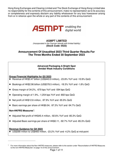 Thumbnail ASMPT
 (ASM Pacific Technology) Quarterly Report 2023-q3