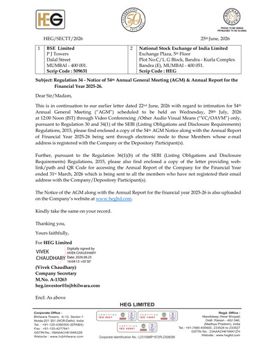 Thumbnail HEG Annual Report 2025-2026