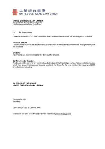 Thumbnail UOB Financial Statement 2006-9m
