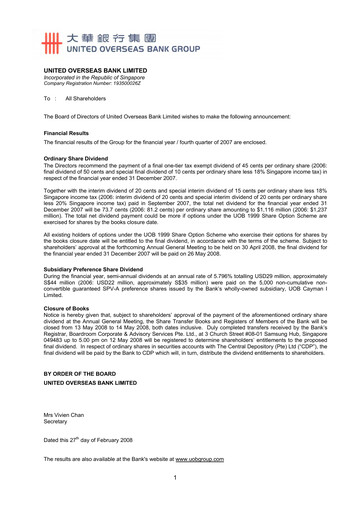 Thumbnail UOB Financial Statement 2007