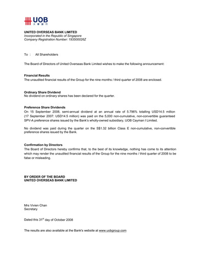 Thumbnail UOB Financial Statement 2008-9m
