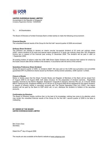 Thumbnail UOB Financial Statement 2008-h1