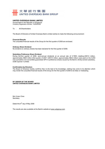 Thumbnail UOB Financial Statement 2008-q1