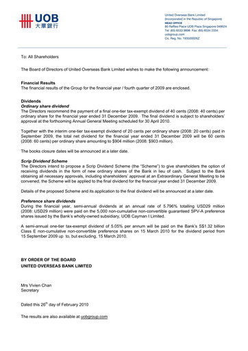 Thumbnail UOB Financial Statement 2009
