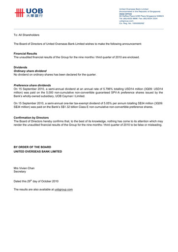 Thumbnail UOB Financial Statement 2010-9m