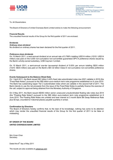 Thumbnail UOB Financial Statement 2011-q1
