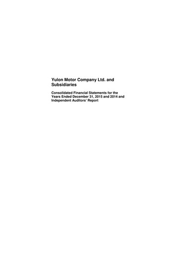 Thumbnail Yulon Motor Company Financial Statement 2015