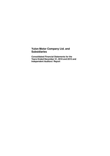 Thumbnail Yulon Motor Company Financial Statement 2016