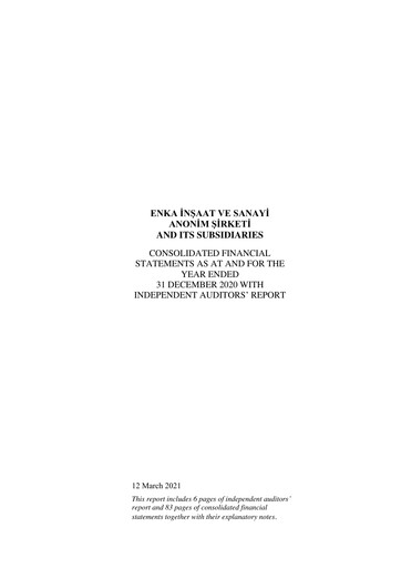 Thumbnail ENKA Financial Statement 2020