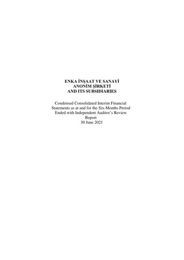 Thumbnail ENKA Half-year Report 2021-h1