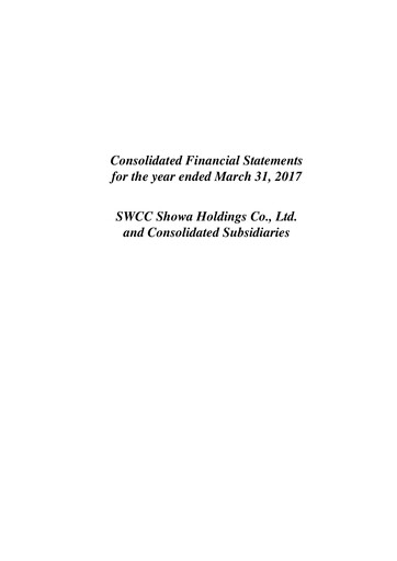 Miniature SWCC Corporation Bilan financier 2016-2017