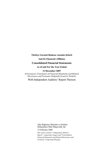 Miniature GarantiBank Bilan financier 2007