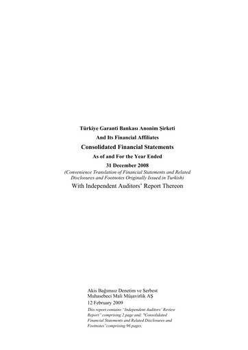 Miniature GarantiBank Bilan financier 2008