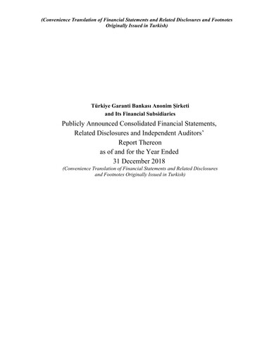 Miniature GarantiBank Bilan financier 2018