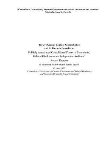 Thumbnail GarantiBank Half-year Report 2022