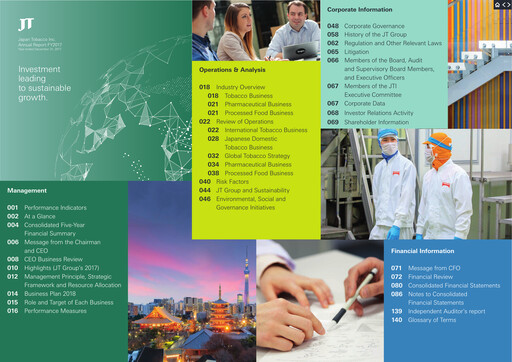 Vorschaubild Japan Tobacco Jahresbericht 2017