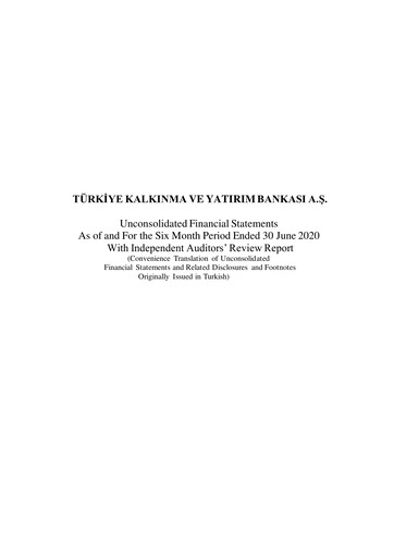 Thumbnail Türkiye Kalkınma Half-year Report 2020-h1