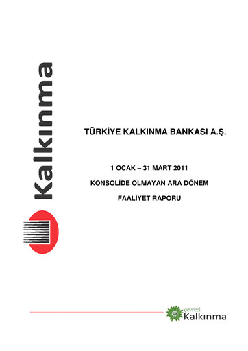 Thumbnail Türkiye Kalkınma Quarterly Report 2011-q1