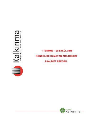Thumbnail Türkiye Kalkınma Quarterly Report 2016-q3