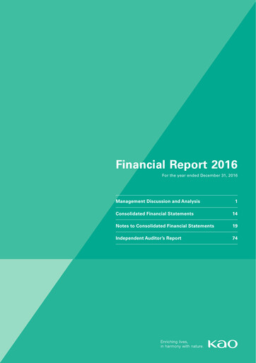 Vorschaubild Kaō Finanzbericht 2016